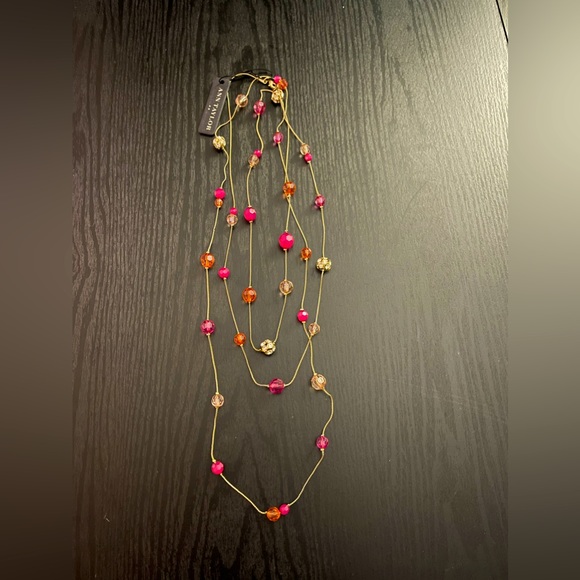 STUNNING ANN TAYLOR ROPE NECKLACE. LIGHT GOLD TONE / BRONZE TONE. NEW WITH TAGS! - Picture 2 of 8